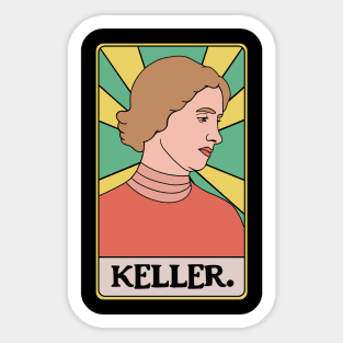 Helen Keller Tarot Card - Female Feminist Novelist Writer Author Literature Read Sticker